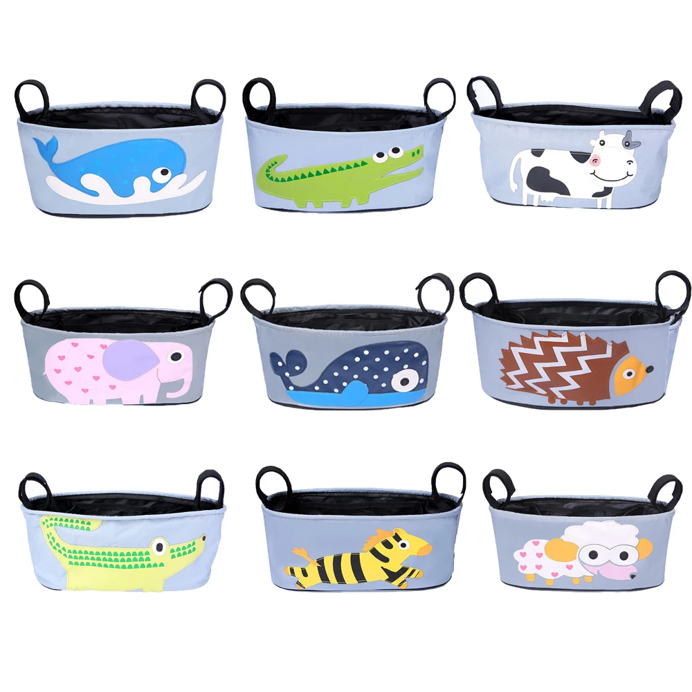 Baby Trolley Bag Cartoon Pram Polyester Hanging Storage Multifunction Organizer Seat Pocket Carriage Stroller Accessorie | Мать и ребенок