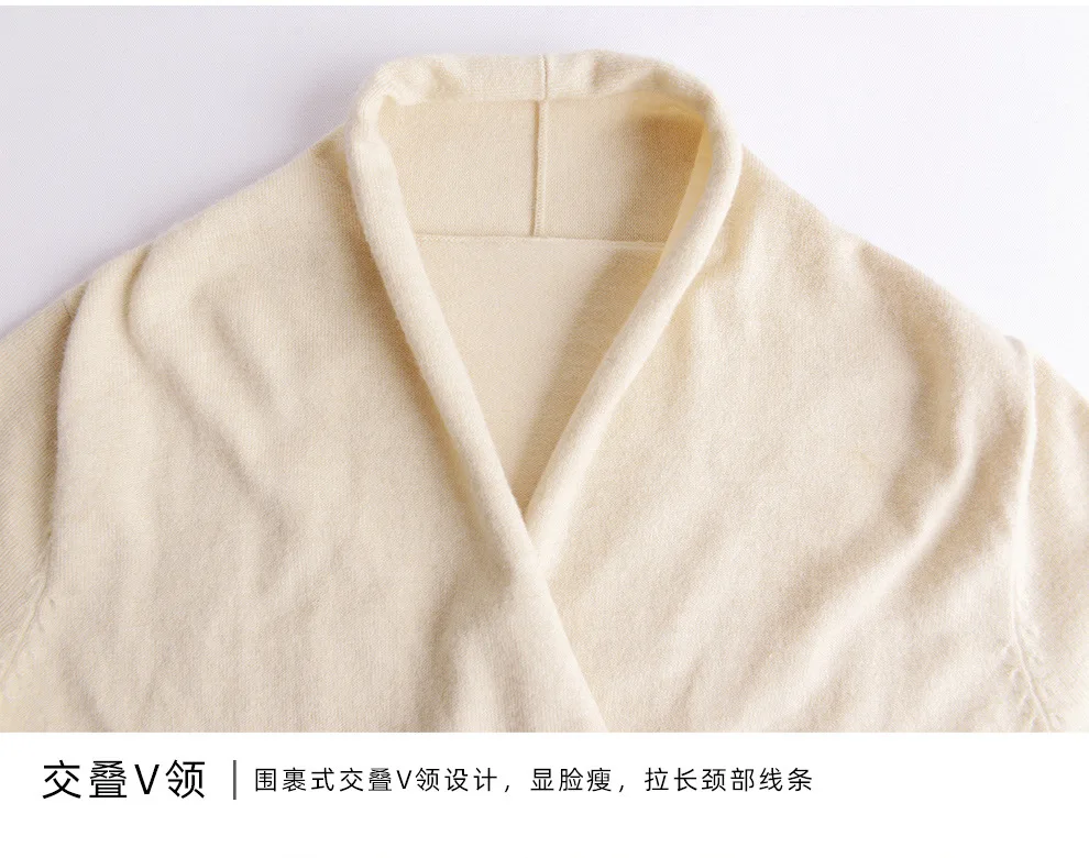 

Sweaters F69 Knitted Wrap Over Sweater Women Elegant Wrapped
