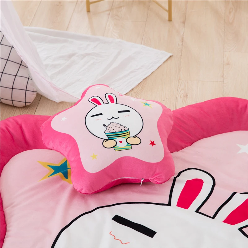 Детский игровой коврик babyinside утолщенный мультяшный бархатный напольный с
