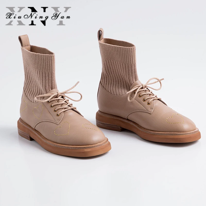 Модные женские повседневные ботинки короткие в европейском и американском стиле