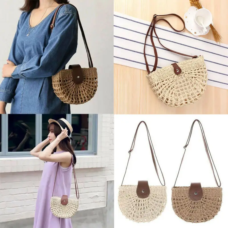 Женщины Лето В стиле бохо плетеная Сумка через плечо пляжная сумка | Багаж и сумки