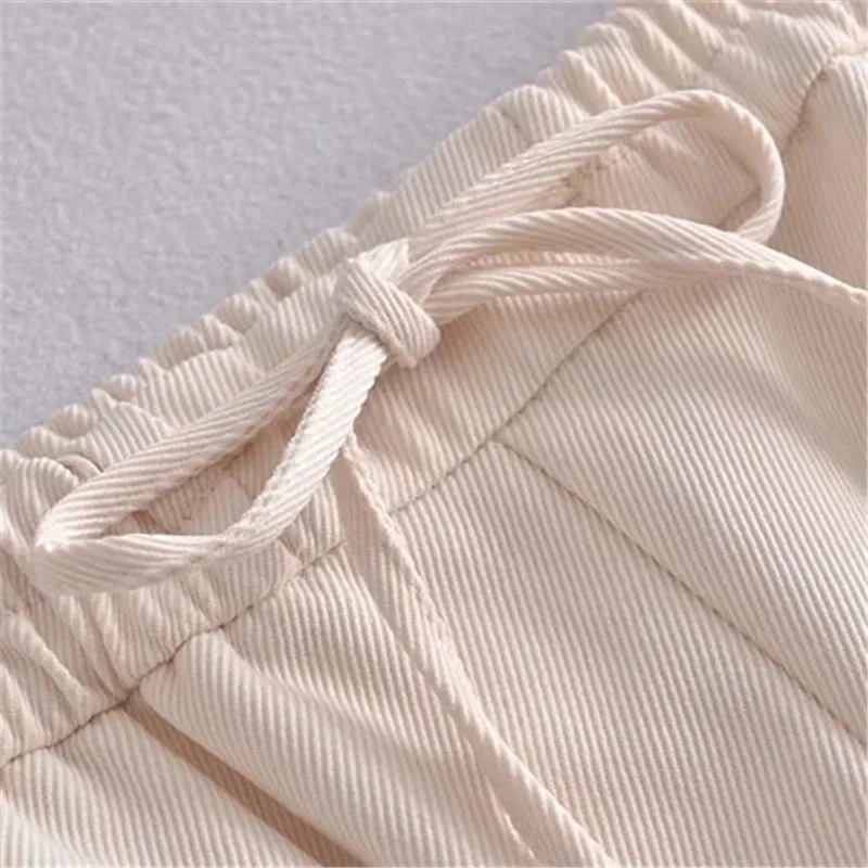 

LVWOMN Za Women Pants Beige Wide Leg Pant Summer 2021 High Waist Woman Pants Casual Split Hem Trousers Width Leg Up Pant Girls