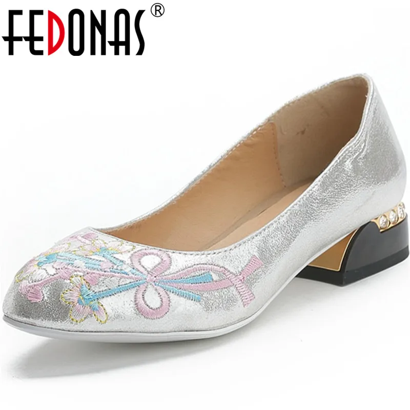 FEDONAS Брендовая женская обувь Сезон весна-лето Туфли-лодочки на выпускной Сладкий