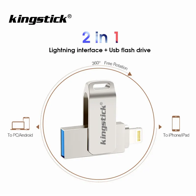 Usb флеш-накопитель для iPhone реальная емкость 16 ГБ 32 64 128 256 2 в 1 iOS внешние