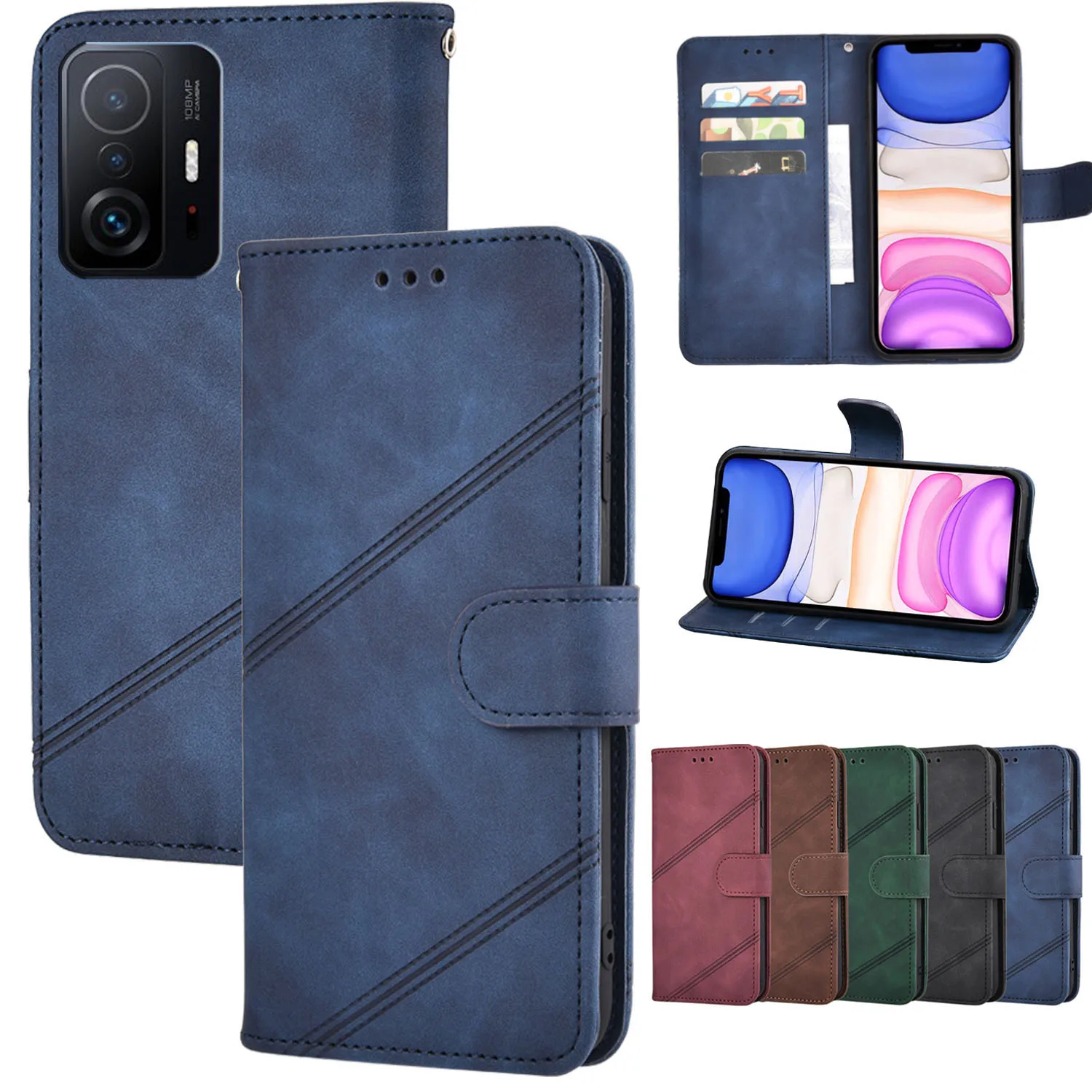 

For Xiaomi 11T Pro Case Flip Wallet Stand Leather Book Cover Funda On For Xiaomi 11TPro 11T 11 T Etui Holster Phone Case