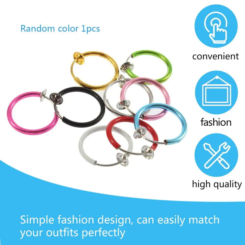 Новинка 2020 4 шт. 2 пары клипсы для носа губ ушей серьги в стиле панк готика пирсинг