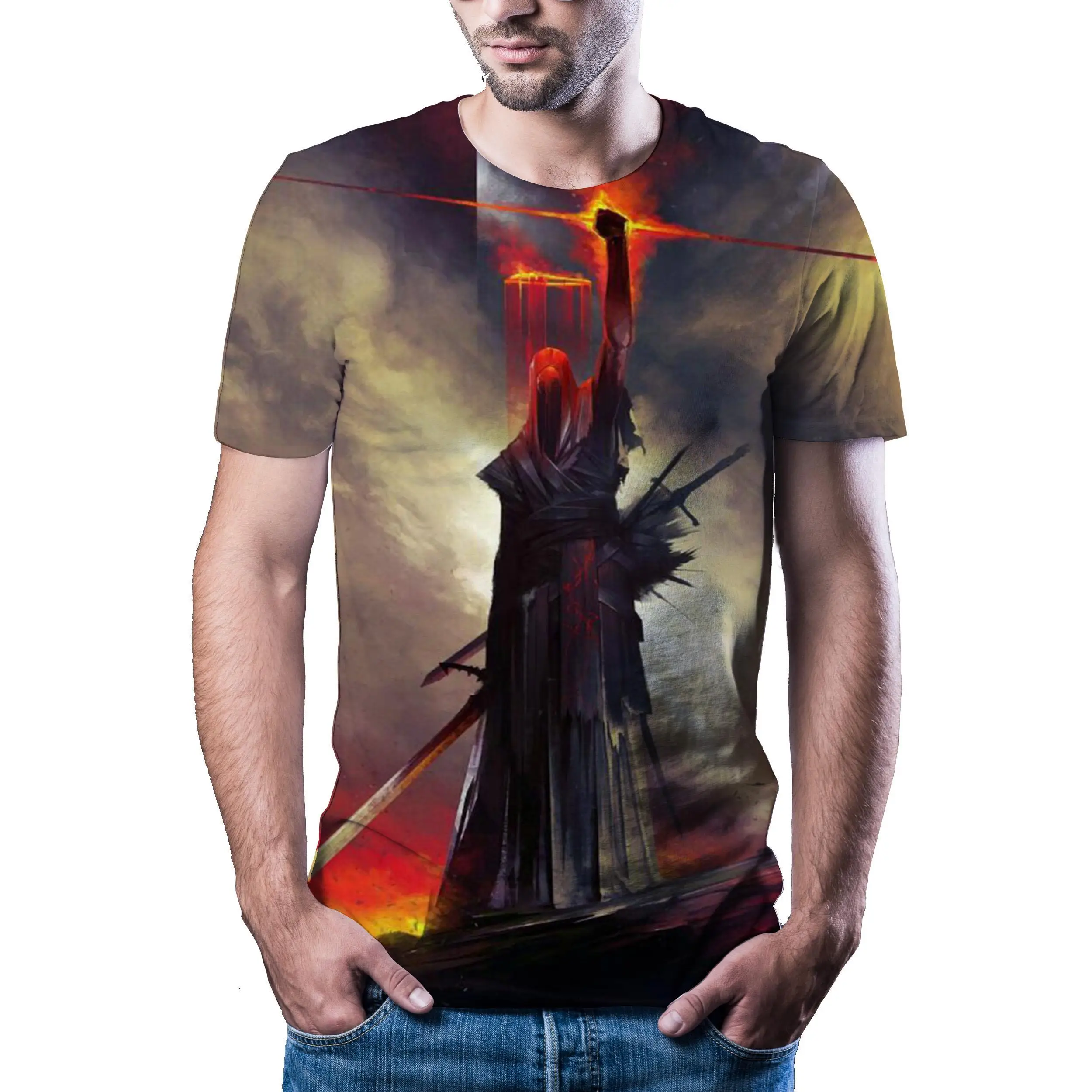 

New T -Shirt Men 'S High-Quality Men'S T-Shirt Short -Sleeved 3d Character Animal Print Men'S T -Shirt Fashion Handsome T -Shirt