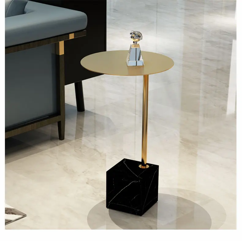 

Nordic marble small coffee table living room ins simple modern creative round
