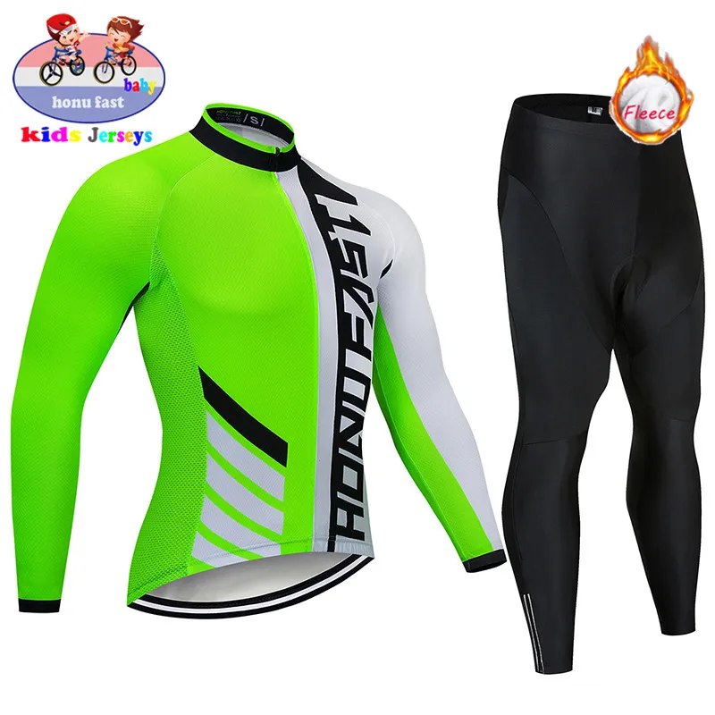 long sleeve Set 8 Детская команда nvvtrek, коллекция года, зимний комплект одежды из быстросохнущей Джерси для велоспорта, одежда спортивный костюм для улицы Ropa de bicicleta - Цвет: long sleeve Set 8