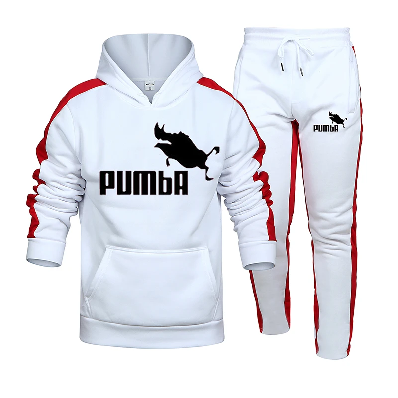 

2022New Men's Autumn Winter Sets Zipper Hoodie+Pants Pieces Casual Tracksuit Male Sportswear Gym Pumba Brand Clothing Sweat Suit