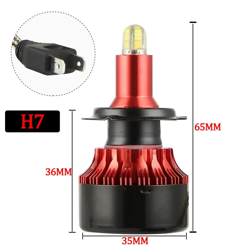 8-по бокам 3D H1 H7 светодиодный фар Conversion Kit лампы высокой Мощность 6500K H7 H8 H11 360 градусов для рассеивания тепла быстрое охлаждение 2 предмета