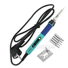 Цифровая Электрическая паяльная станция 936d с регулируемой температурой, ЖК-дисплей, европейская вилка, 5 шт. наконечников для пайки, заменяемая паяльная станция HAKKO 936