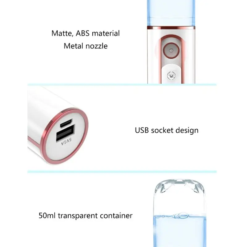 USB Перезаряжаемый нано-Увлажняющий инструмент для красоты воды паровой