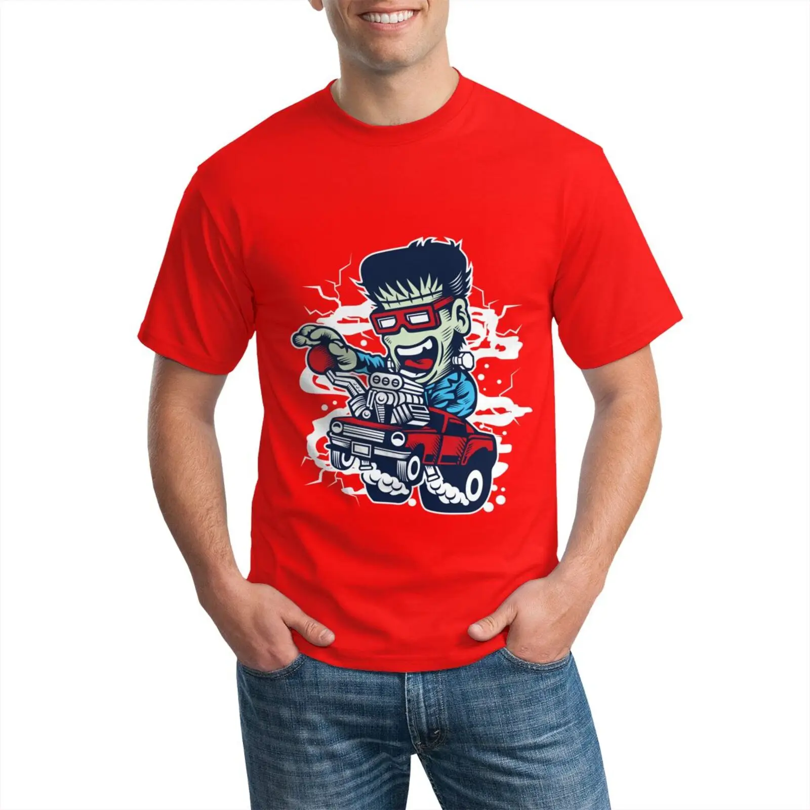 

Custom Men's T-shirt Summer Breathable 100% Pure Cotton Short Sleeve T-shirt Men's Size Youth T-shirt