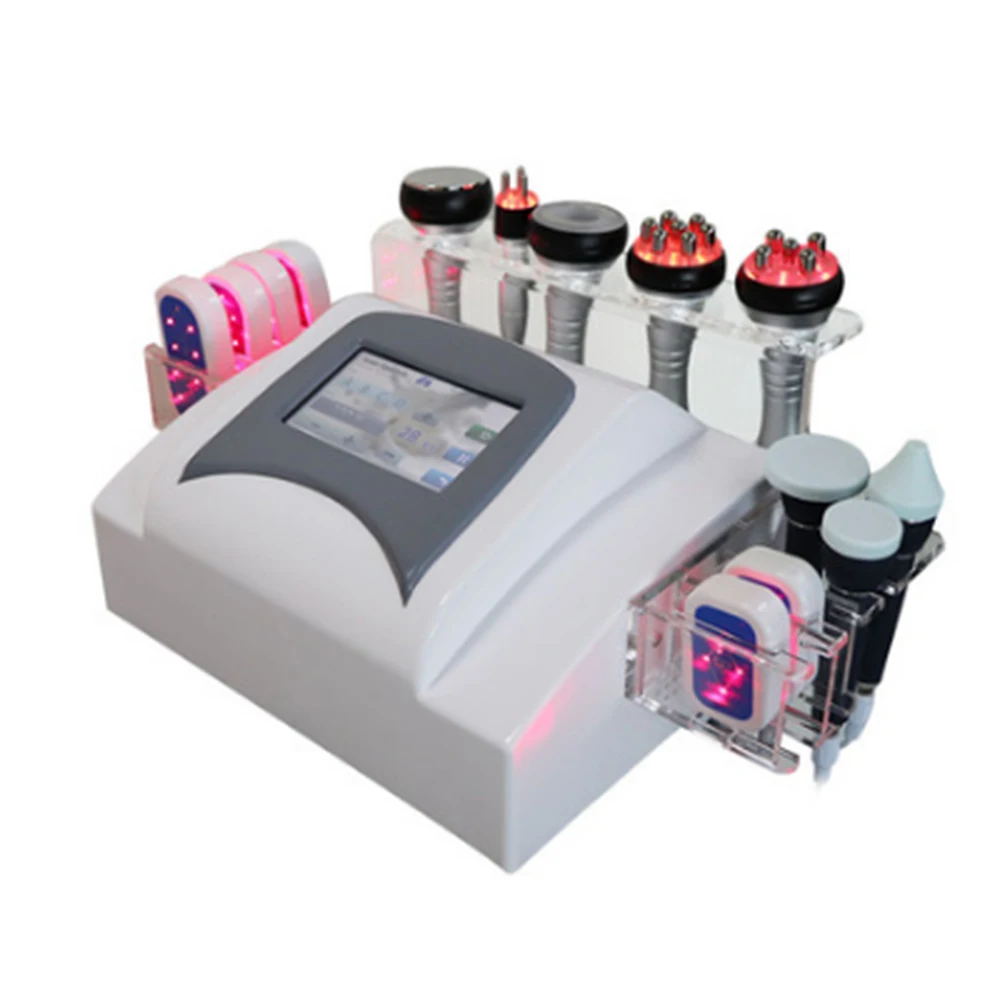 Goede 7in1 Ultrasone Liposuctie 40K Cavitatie Vacuüm Multipolaire Bipolor Rf Laser Afslanken Radiofrequentie Huid Body Salon Machine