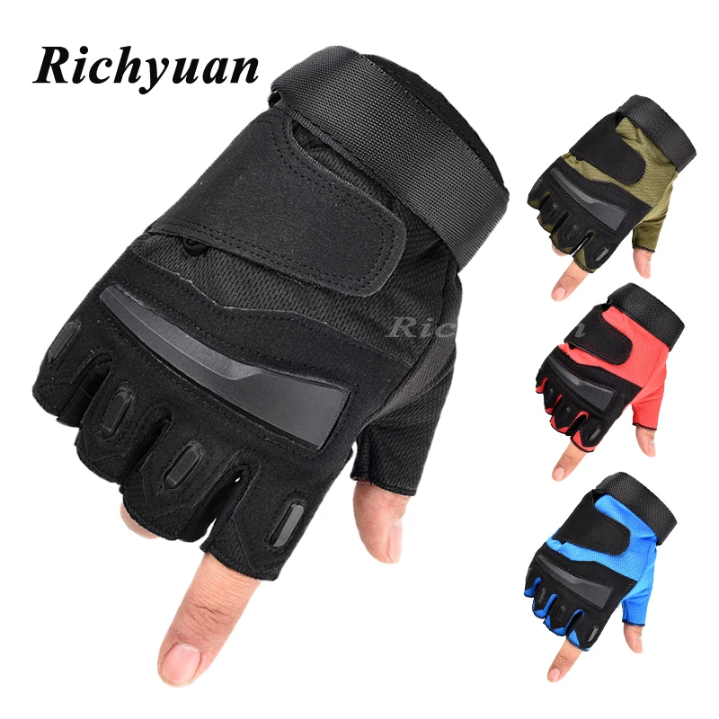 

Tactical Fingerless Gloves Military Army Shooting Paintball Airsoft Bicycle Motorcross Combat Hard Knuckle Half Finger Gloves