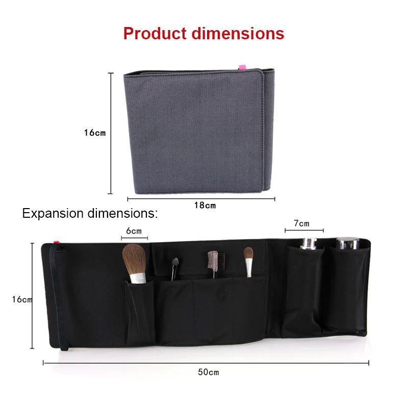 

Cosmetic Bag Organizer Folding Makeup Brushes Bag Waterproof Portable Makeup Bag Fashion Travel Women Necessity Case Wash Pouch