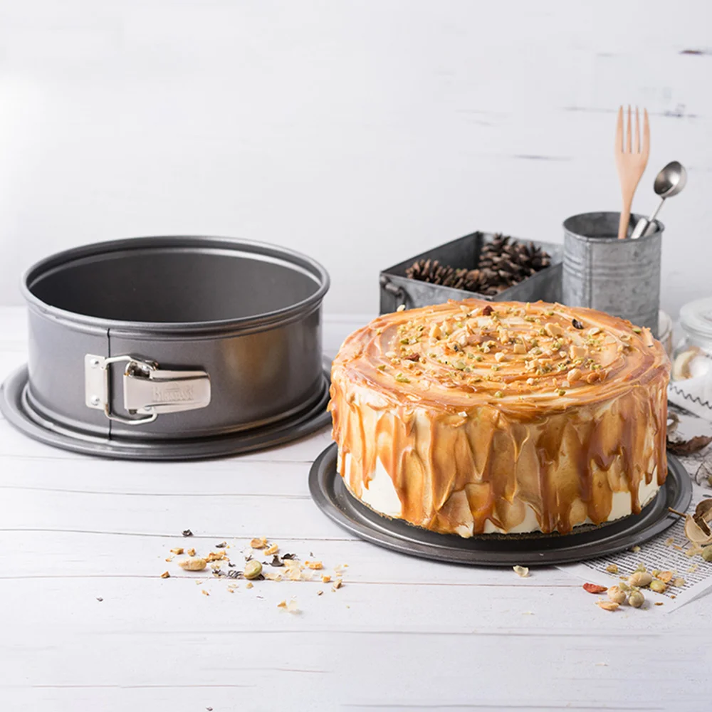 

7 дюймов Круглая форма для выпечки из углеродистой стали, шифоновое нарядное Форма для выпекания Пудинг Форма для чизкейка комплект со съем...