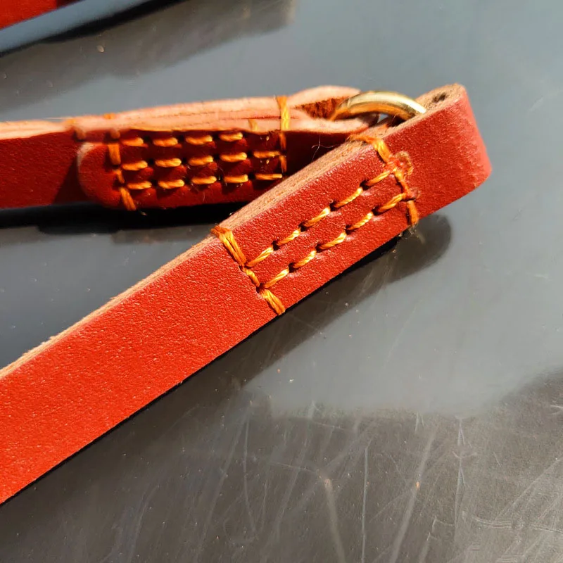 Поводок для собак из натуральной кожи с пятью узелками тренировочные тросы