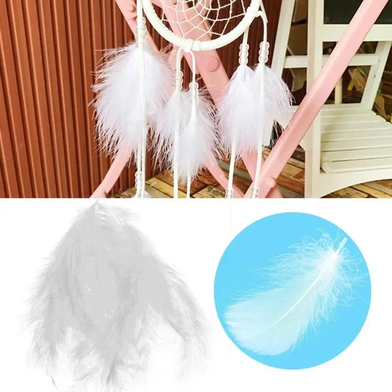 

White Fluffy Feathers Wedding Embellishment Crafts Flower Arrangements Decorations Pure Romantic Decoration