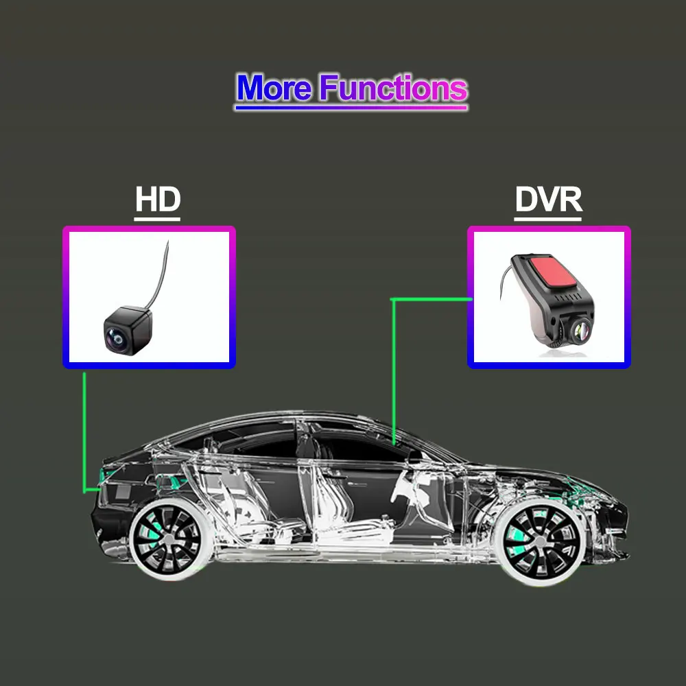 Adas ночное видение Full HD 1080P Автомобильный видеорегистратор камера с двойным