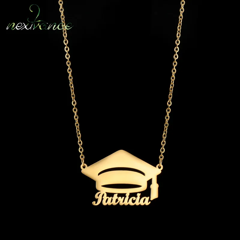 

Индивидуальное ожерелье, подвеска в виде холостяка, цепочка золотого цвета из нержавеющей стали, персонализированные именные ожерелья, сту...