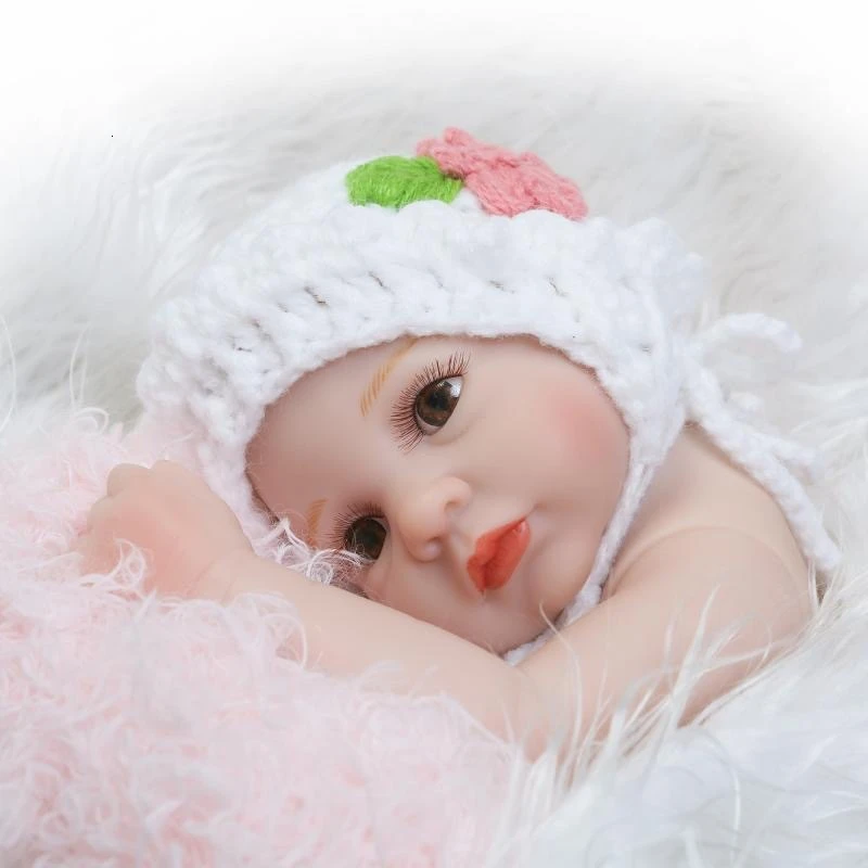 

26cm Cute Reborn Baby Dolls Lifelike Girl Toys Bonecas Full Body Silicone Newborn Enchantimal Dolls Dress Up Kids Children Gift