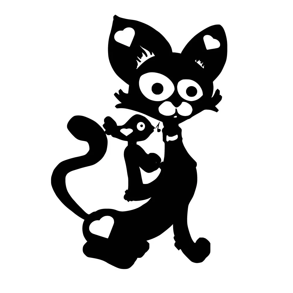 YaMinSanNiO Cat металлические резные штампы для скрапбукинга животных фото трафарет