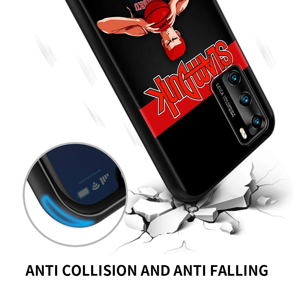 Чехол с аниме Slam Dunk для Huawei P30 P Smart Z P40 Lite E P20 Y6 Y7 Y9 2019 Honor 8X Play 9A 50 20 9X Pro черный мягкий