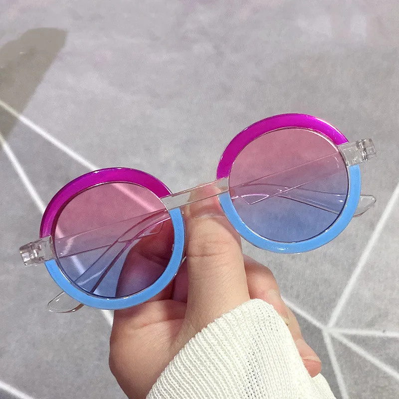 

2021 New Fashion Round Children Sunglasses Boy Girl Baby Plastic Sun Glasses Classic Trendy Brand Design Eyewear Frame Uv400