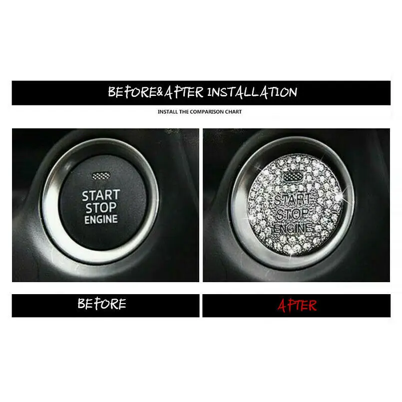 Фирменная Новинка Алмазный Кнопка запуска двигателя крышка наклейка для Mazda 3 6 CX-3