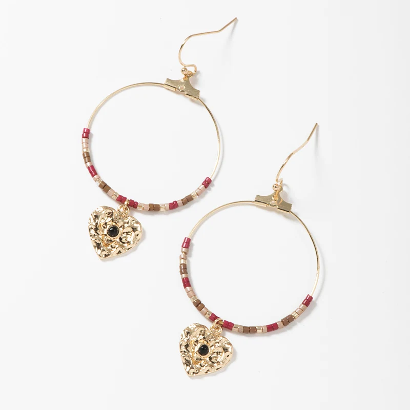 Женские богемные золотистые серьги-подвески без лихорадки Новое поступление 2019