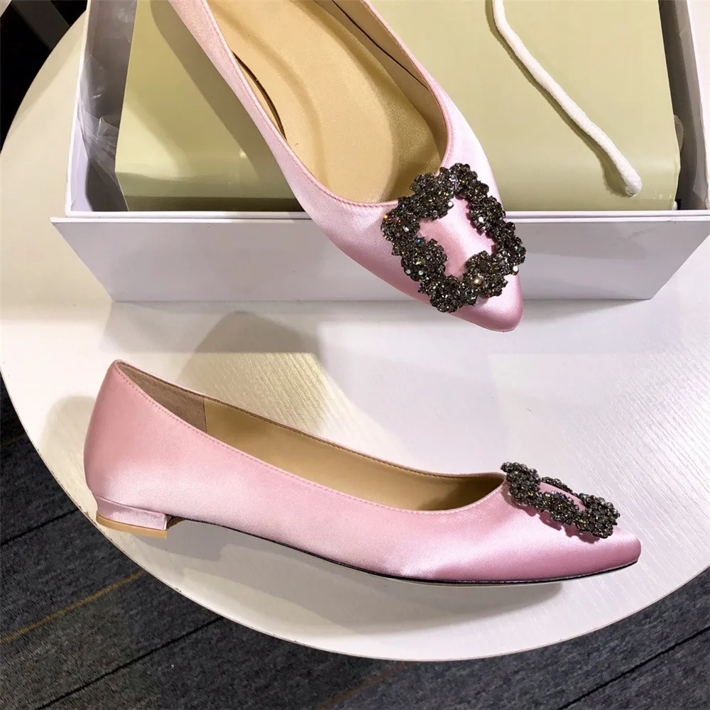 

Luxury Brand Designed Women's Heels Classic Solid Thin Heels Bling Decoration Mature Ladies Shoes Genuine Leather Soft Shoes