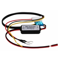 sunkia drl controller auto car led daytime running light relay harness dimmer onoff 12 18v fog light controller