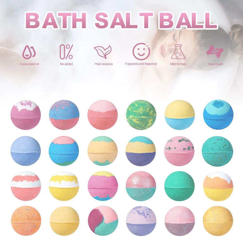 

Bath Bomb Natural Bubble Bath Bombs to Nourish Hydrate Dry Skin Bath Salt Balls Gift for Friends Families