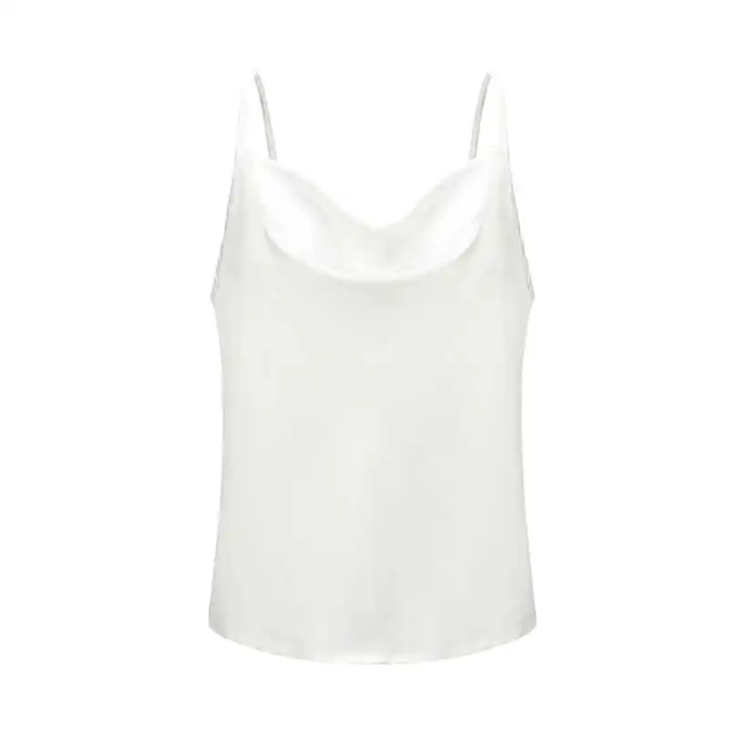 Strappy Solid Women Tops Sleeveless Vest Silk Tank Blouse Satin Camisole Summer | Женская одежда