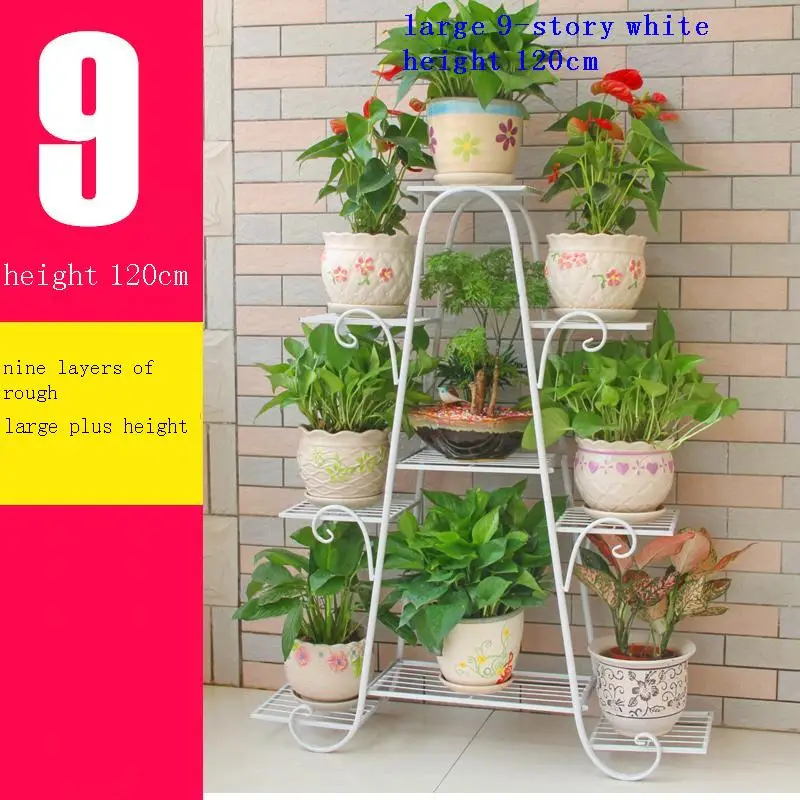 

Exterior Rek Saksisi Sera Garten Dekoration Outdoor Decor Planten Standaard Balcony Shelf Plant Stand Balkon Flower Iron Rack