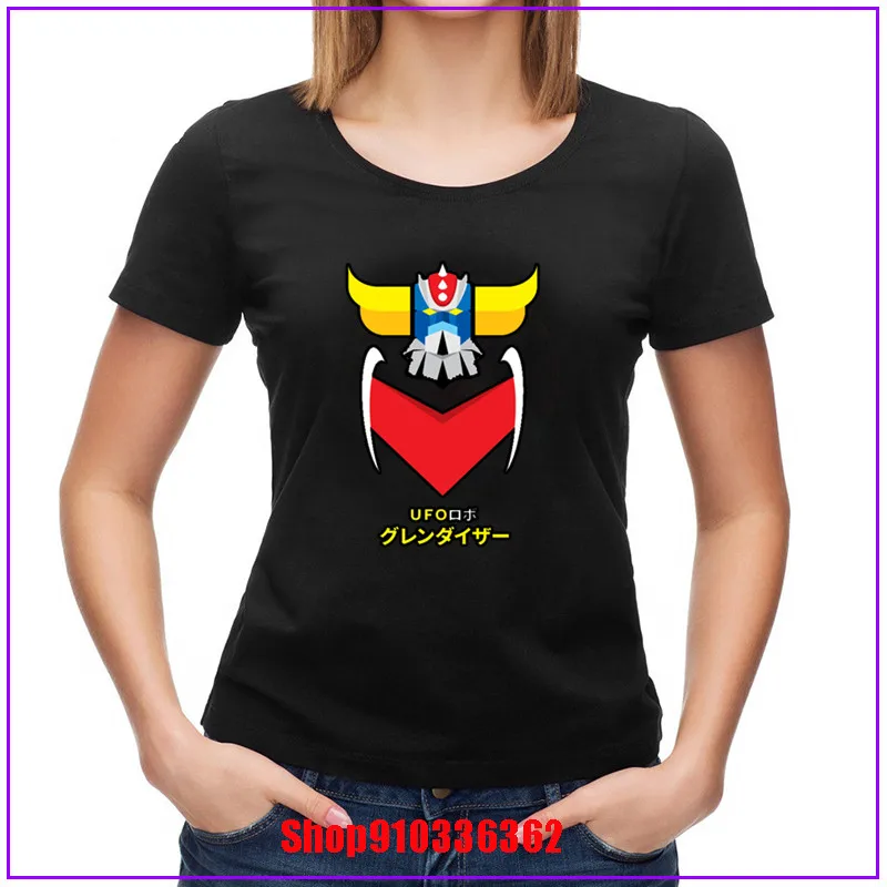 Женские футболки Япония Манга НЛО робот грендизер с коротким рукавом летняя