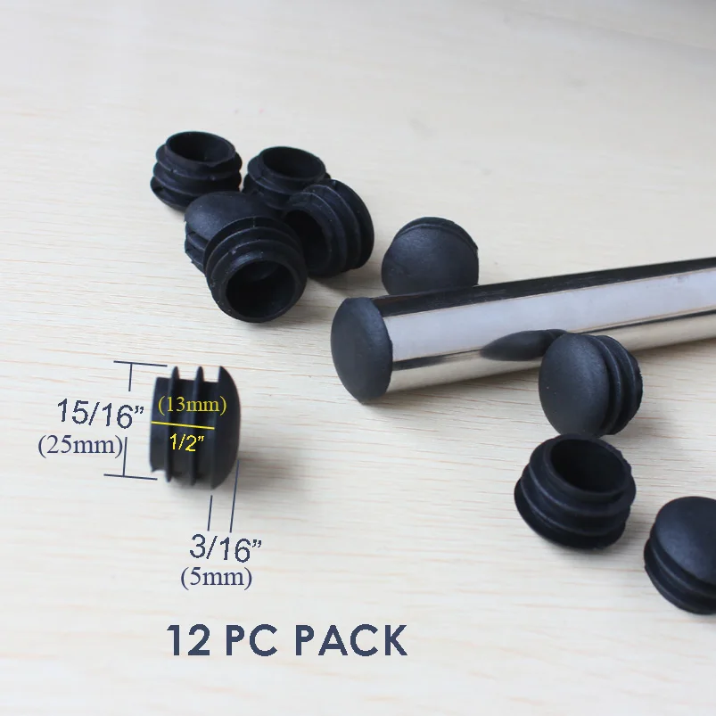12 шт пластиковый колпачок толчок в трубке конец трубы круглая крышка 15/16 &quot(25 мм) |