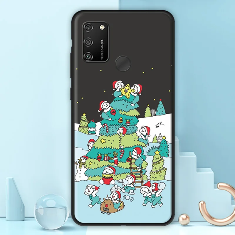 Мягкий силиконовый чехол с рождественской елкой для телефона Honor X10 9X lite Premium 8X 7X 6X