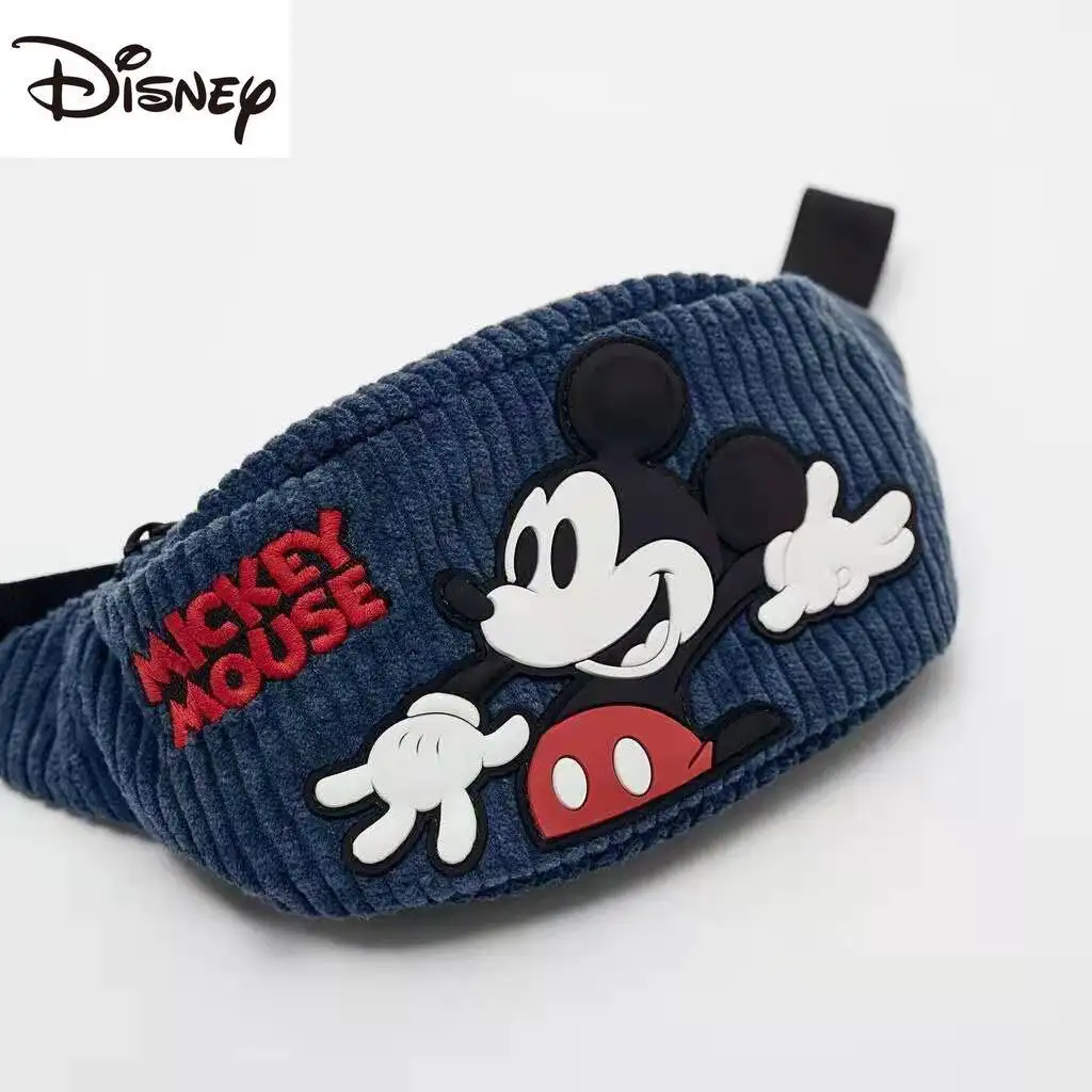 

2021 Summer New Disney Cute Mickey Lady Waist Bag Cartoon Cute Multifunctional Zipper Fashion Casual Children Messenger Bag