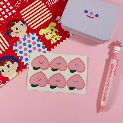 Kawaii Bear Pink Peach Decoration Sticker DIY Scrapbooking Label Diary Album Sticker Escolar Toy Sticker Cute Stationery - Цвет: F