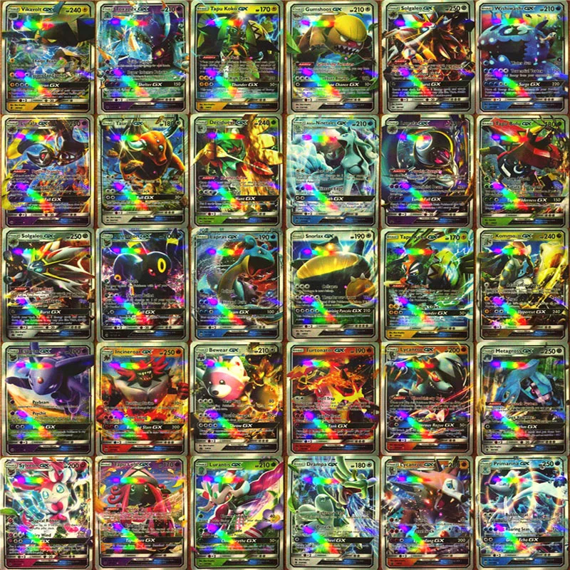 200 шт. GX MEGA Shining TAKARA TOMY карты игры битва карт 100 шт. торговые карты игры Детские игрушки