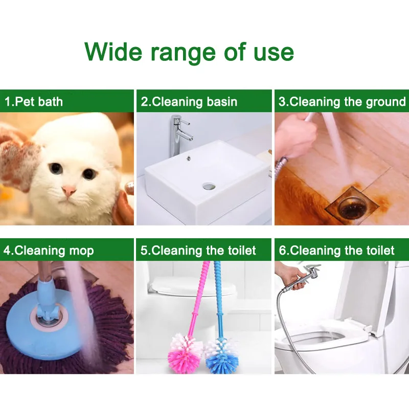 

1pcs Hand-held Switch Clean Body Bidet Nozzle Spray Shower Head Toilet Kitchen Garden Flusher