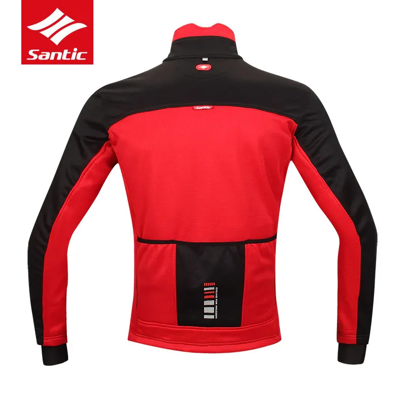 Santic Мужская Зимняя Термальная велосипедная Джерси с длинным рукавом флисовая