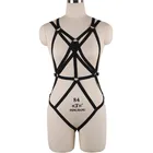 Полный набор ремней для тела сексуальное женское белье эластичная Регулировка размера плюс бондаж, в стиле панк, готика, жгут клетка с бюстгальтером Свадебная нога подвязки