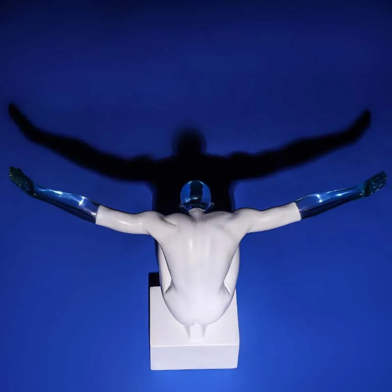 Escultura de gimnasta r&iacute;tmica n&oacute;rdica, estatua de personaje, adorno de Arte de escritorio moderno, estatuilla Retro, accesorios de decoraci&oacute;n del hogar-4
