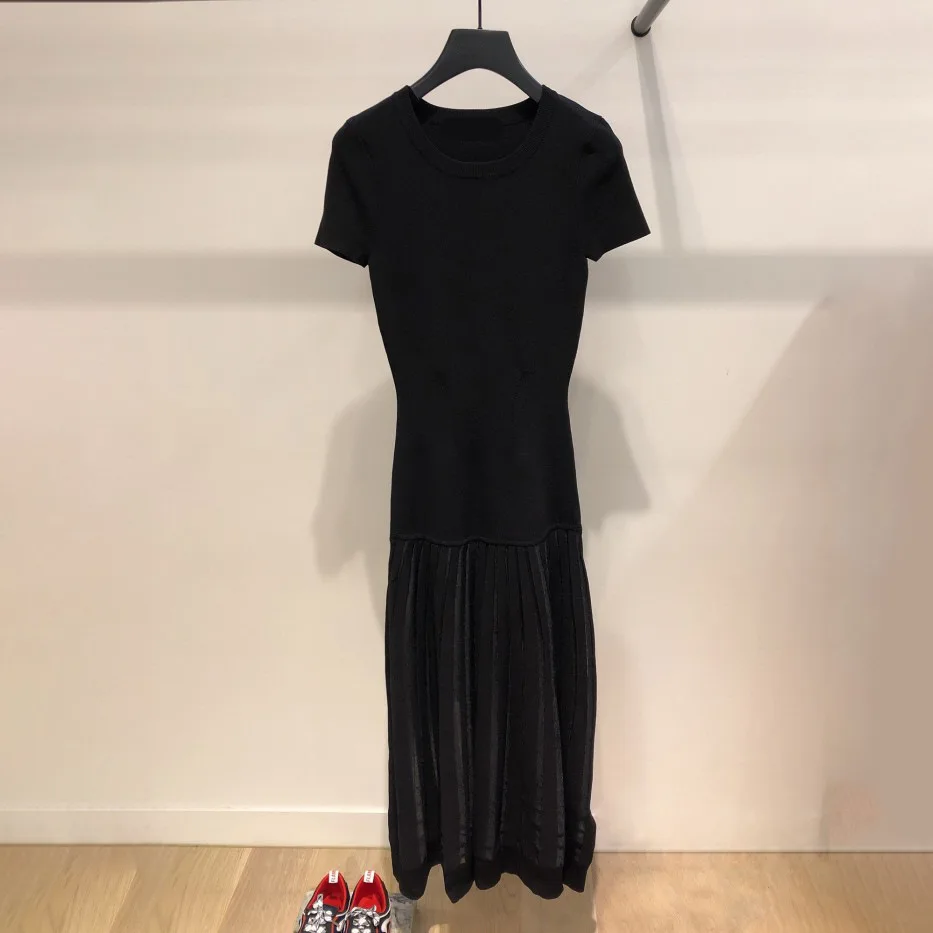 CAMIA 2019 осенний Новый свитер с круглым вырезом тонкое ажурное вязаное платье