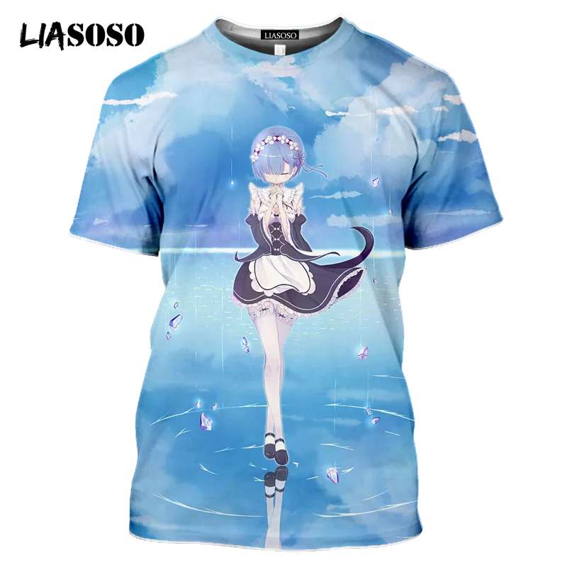Новинка мужская футболка liasao с 3D рисунком из аниме жизнь в другом мире начиная