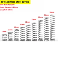 304 stainless steel compression spring return pressure springs wire diameter 1mm outer dia 6 20mm length 10 50mm